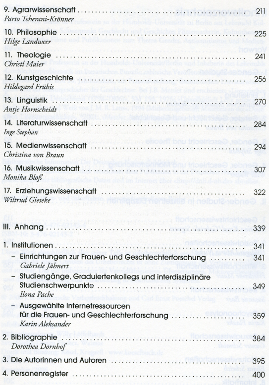 Inhaltsverzeichnis Teil 2