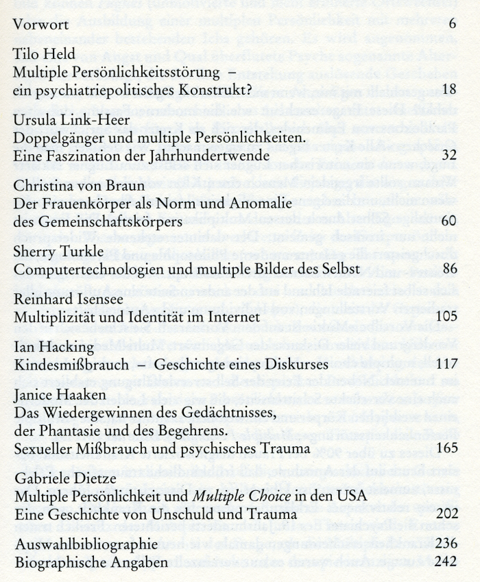 Inhaltsverzeichnis Teil 1