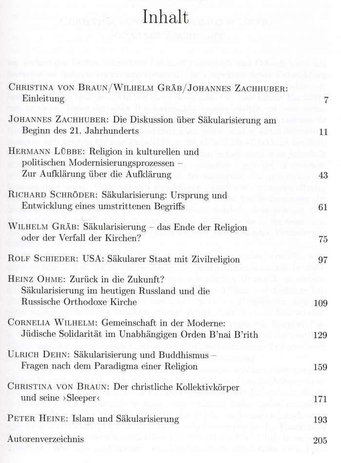 Inhaltsverzeichnis Teil 1