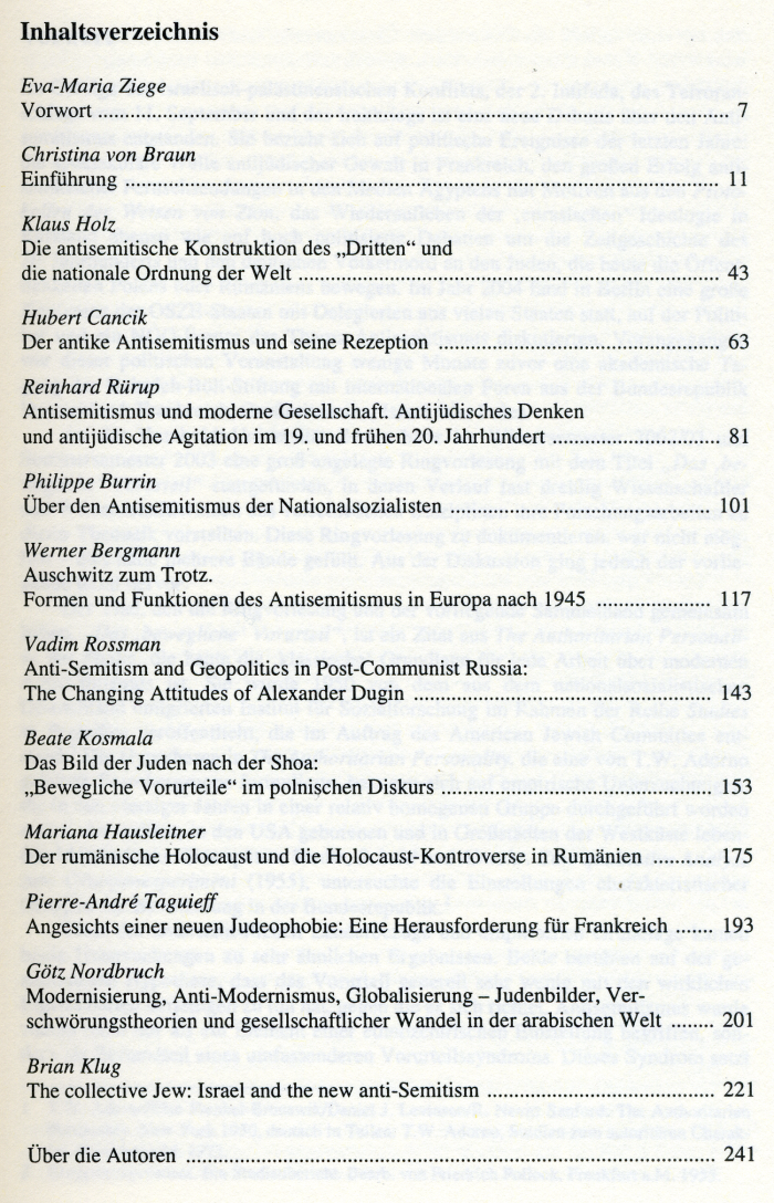 Inhaltsverzeichnis Teil 1